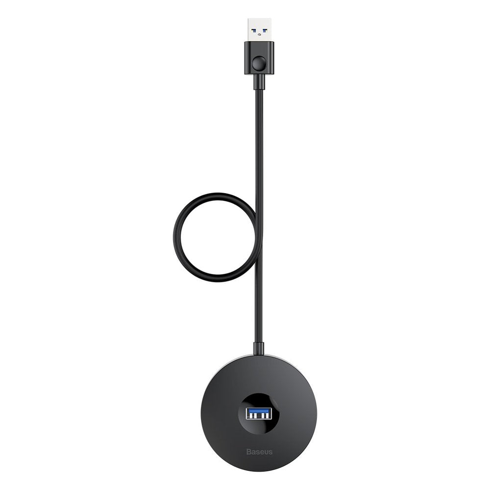 Hub USB Baseus Round, 3 x USB-A - 1 x USB-A 3.0, 1m, Negru CAHUB-U01