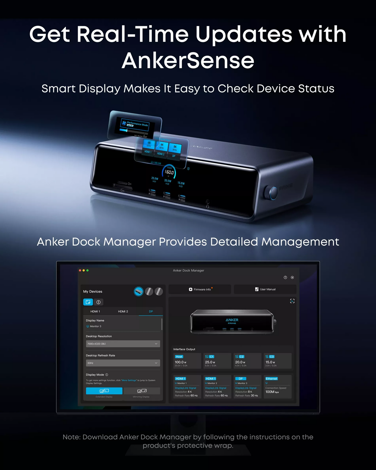 Hub Multifunctional Anker Prime, 3 x USB-A - 4 x USB-C - 1 x Display Port - 2 x HDMI - 1 x Jack 3.5mm - 1 x RJ45 - 1 x SD - 1 x microSD, Gri A83B33A1