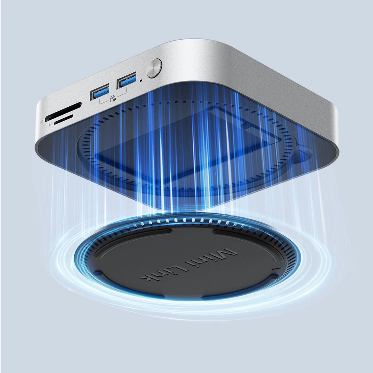 Hub Multifunctional Orico MiniLink M49P pentru Apple Mac Mini M4, 9in1, Argintiu