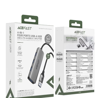Hub USB Acefast J17, 4in1, Gri