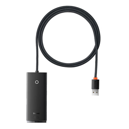 Hub USB Baseus Lite, 4 x USB-A 3.0 - 1 x USB-C, 1m, Negru WKQX030101