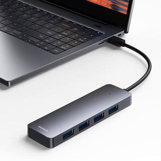 Hub USB Baseus UltraJoy Lite, 4 x USB-A 3.0, Gri B0005280B811-00