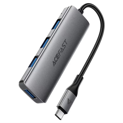 Hub USB-C Acefast J15, 4in1, Gri