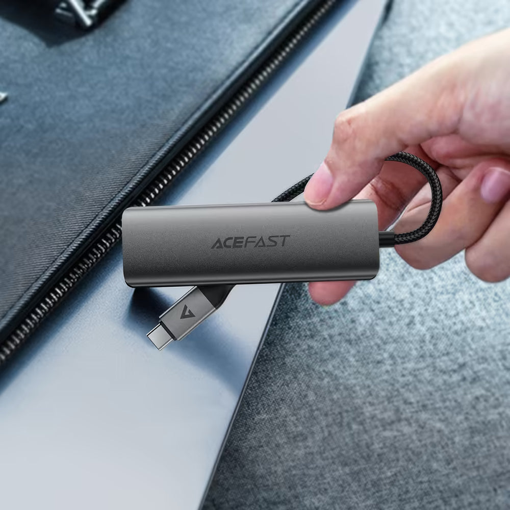 Hub USB-C Acefast J15, 4in1, Gri