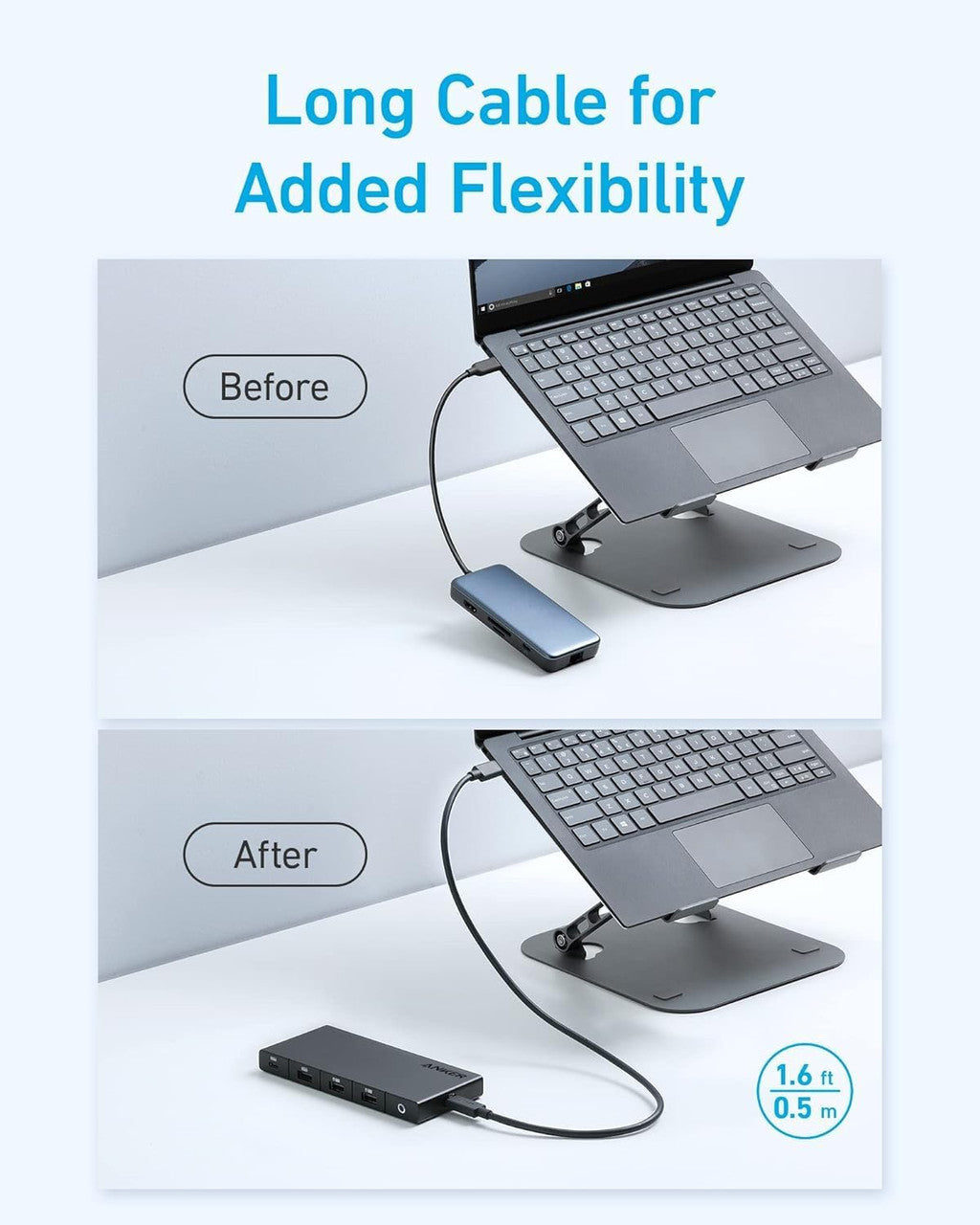 Hub USB-C Anker, 1 x USB-A 3.0 - 2 x USB-A - 3 x USB-C - 2 x HDMI - 1 x RJ45 - 1 x SD, Negru A83A2G11