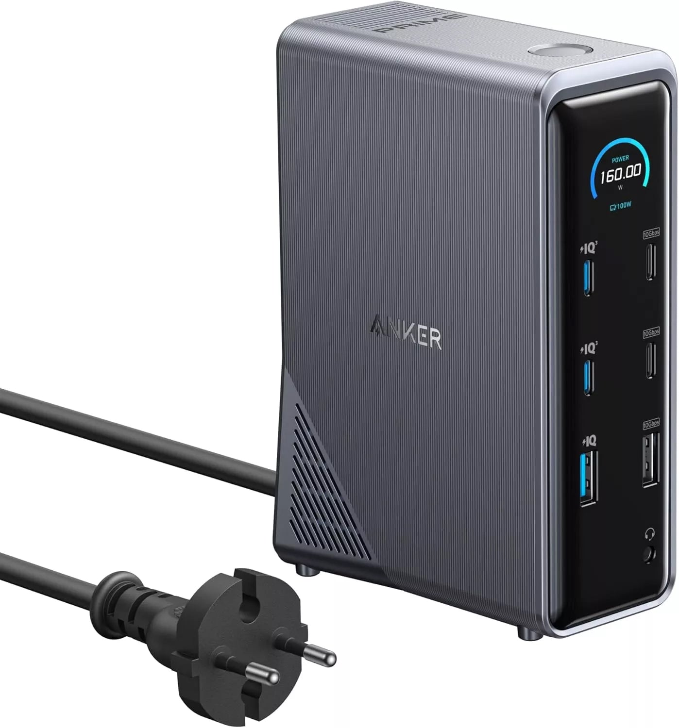 Hub USB-C Anker Prime 737, 2 x USB-A 3.0 - 3 x USB-A - 5 x USB-C - 2 x HDMI - 1 x Jack 3.5mm - 1 x RJ45, Negru A83B63A1
