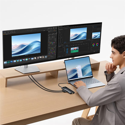 Hub USB-C Baseus Gleam II, 10in1, Negru B0114200