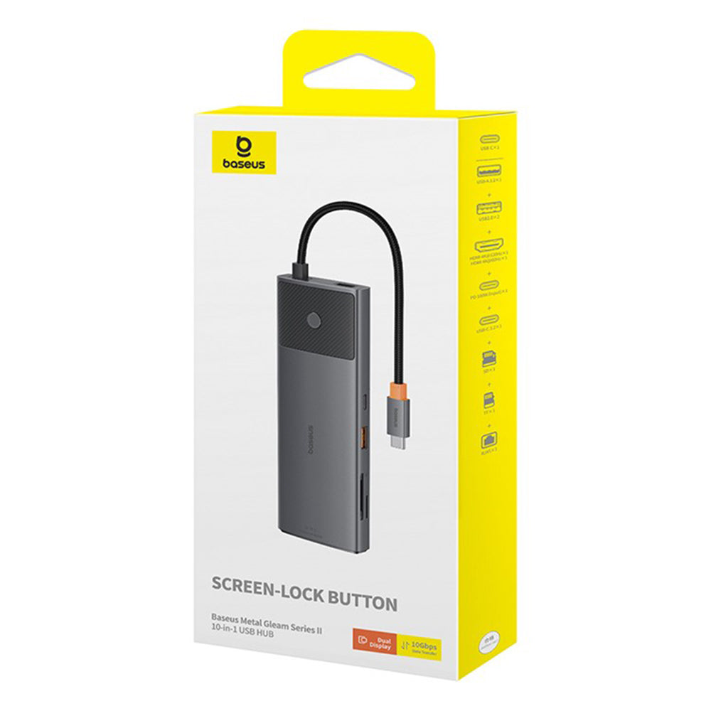 Hub USB-C Baseus Gleam II, 10in1, Negru B0114200
