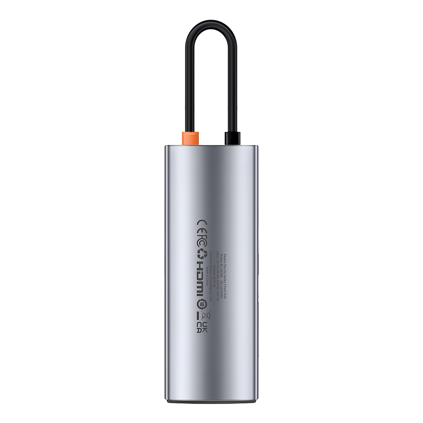 Hub USB-C Baseus Joystar, 3 x USB-A 3.0 - 1 x USB-C - 1 x HDMI - 1 x SD - 1 x microSD, Argintiu B00030708811-00