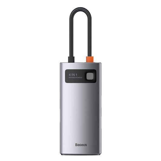 Hub USB-C Baseus Metal Gleam, 2 x USB-A - 1 x USB-C - 1 x HDMI, Gri Resigilat CAHUB-CY0G