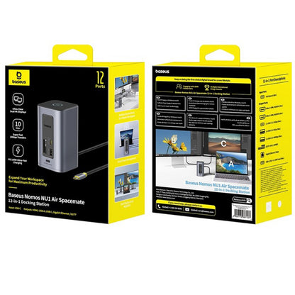 Hub USB-C Baseus NU1 Air Spacemate, 12in1, Gri B00061800123-00