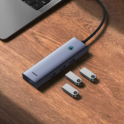 Hub USB-C Baseus UltraJoy, 4 x USB-A 3.0 - 1 x USB-C, Gri B00052801811-01