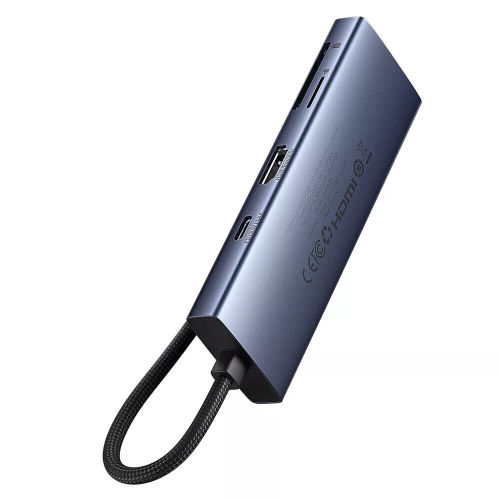 Hub USB-C Baseus UltraJoy, 3 x USB-A 3.0 - 1 x USB-C - 1 x HDMI - 1 x SD - 1 x microSD, Gri B00052803811-03
