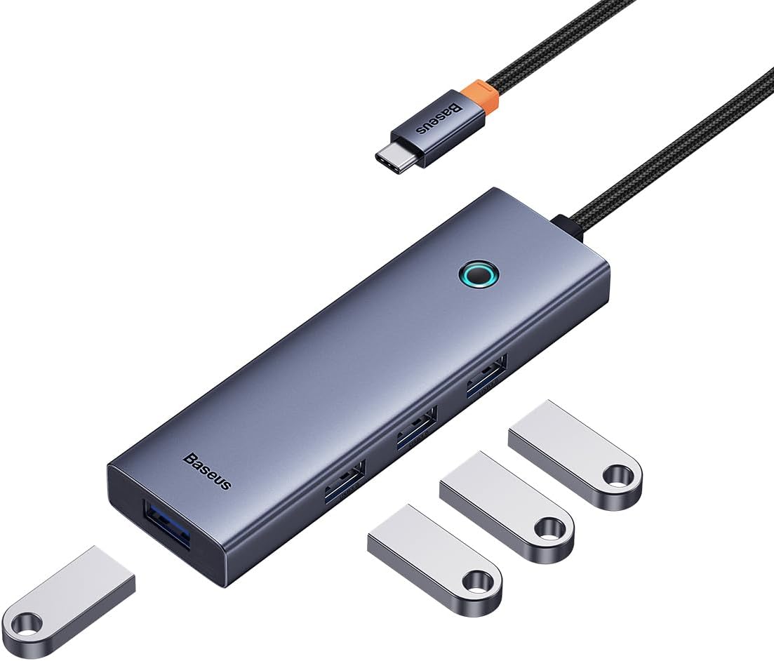 Hub USB-C Baseus UltraJoy, 4 x USB-A 3.0, Gri B0005280A813-03