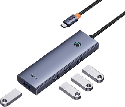 Hub USB-C Baseus UltraJoy, 4 x USB-A 3.0, Gri B0005280A813-03