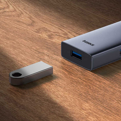Hub USB-C Baseus UltraJoy, 4 x USB-A 3.0 - 1 x USB-C, Gri B00052801811-01
