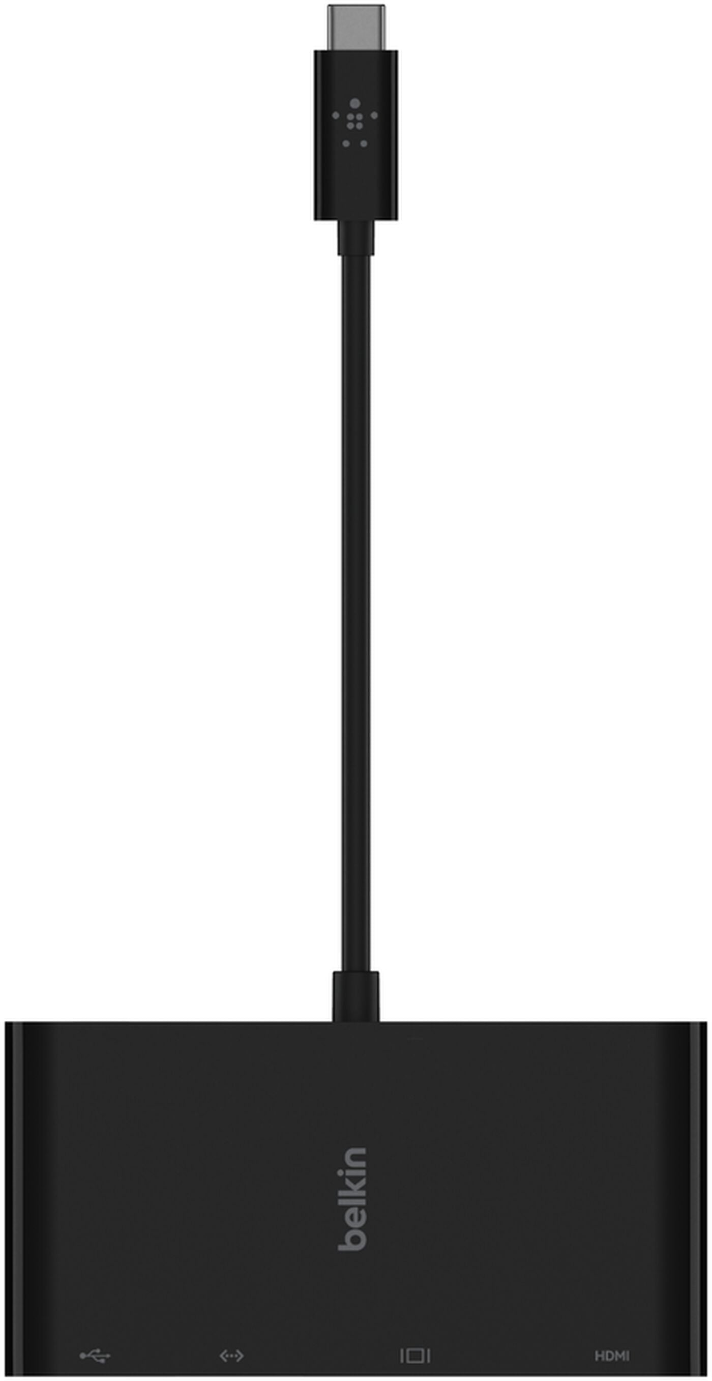 Hub USB-C Belkin Connect, 1 x USB-A 3.0 - 1 x HDMI - 1 x VGA - 1 x RJ45, Negru AVC005btBK