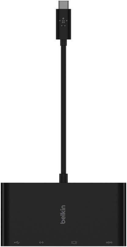 Hub USB-C Belkin Connect, 1 x USB-A 3.0 - 1 x HDMI - 1 x VGA - 1 x RJ45, Negru AVC005btBK
