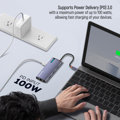Hub USB-C ColorWay CW-HUB03, 6in1, Argintiu
