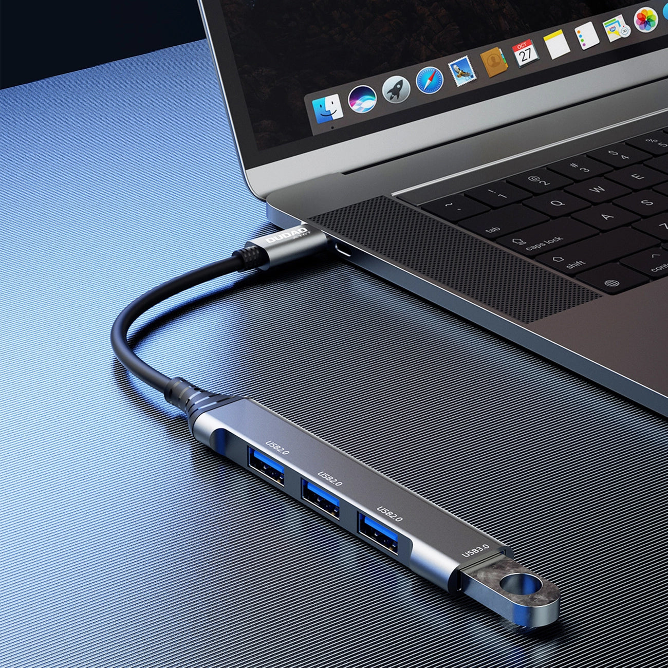 Hub USB-C Dudao A16T, 1 x USB-A 3.0 - 3 x USB-A, Negru