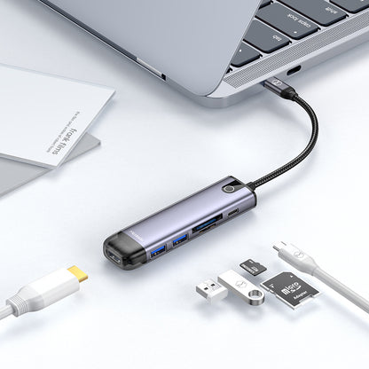 Hub USB-C McDodo HU-7740, 6in1, Gri