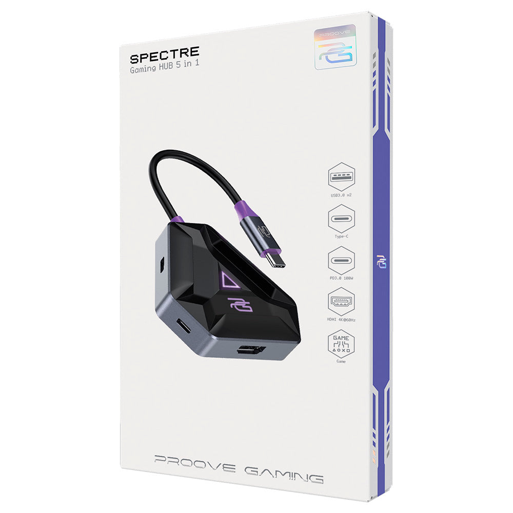 Hub USB-C Proove Spectre, 5in1, Gri HBPG10221205