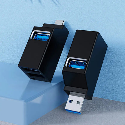 Hub USB-C Techsuit H10 EchoLink, 3in1, Negru