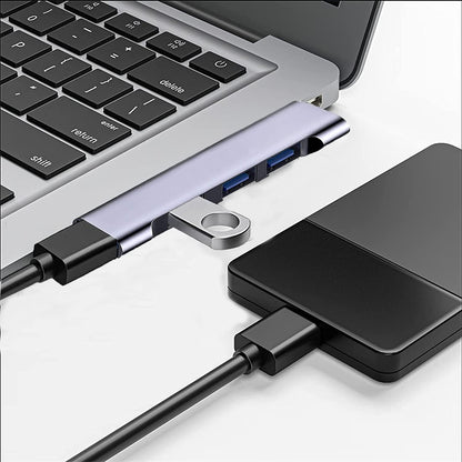 Hub USB-C Techsuit H13 ZenithDock, 4in1, Gri