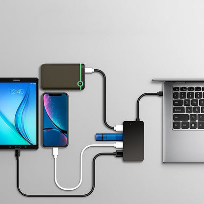 Hub USB-C Techsuit H16 QuantumNode, 4in1, Negru