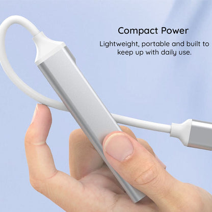 Hub USB-C Techsuit H18 PolarisBridge, 4in1, Gri Alb