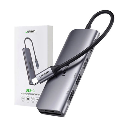 Hub USB-C UGREEN CM195 (15214), 2 x USB-A 3.0 - 1 x USB-C - 1 x HDMI - 1 x SD - 1 x microSD, Gri
