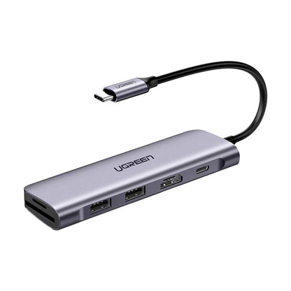 Hub USB-C UGREEN CM195 (15214), 2 x USB-A 3.0 - 1 x USB-C - 1 x HDMI - 1 x SD - 1 x microSD, Gri
