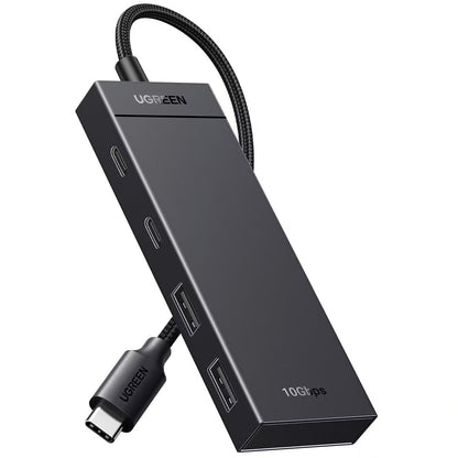 Hub USB-C UGREEN CM416, 2 x USB-A 3.1 - 2 x USB-C, 0.25m, Negru