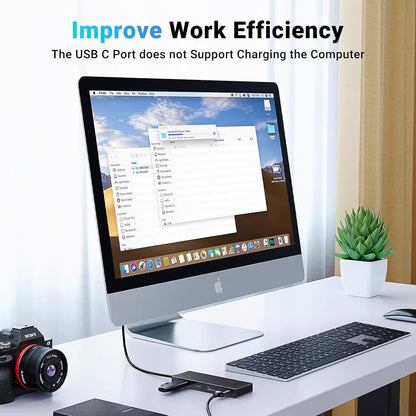 Hub USB-C UGREEN CM416, 2 x USB-A 3.1 - 2 x USB-C, 0.25m, Negru