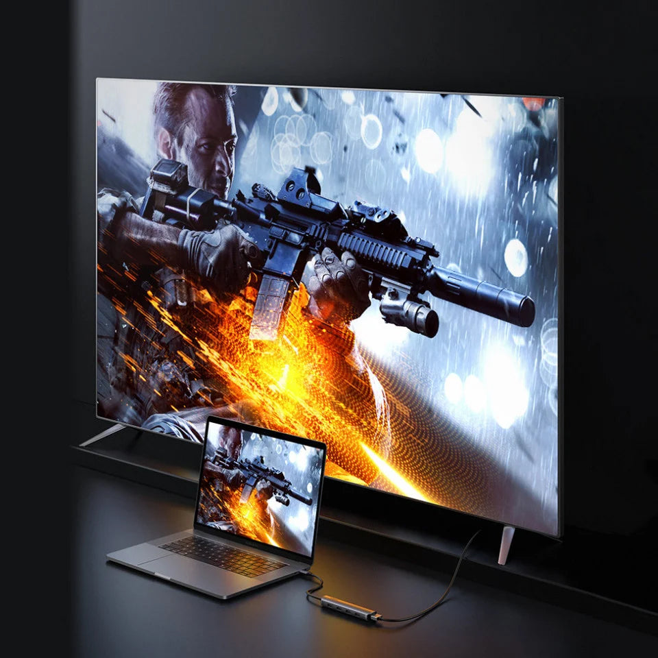 Hub USB-C UGREEN CM417, 4 x USB-A 3.2 - 1 x HDMI, Gri