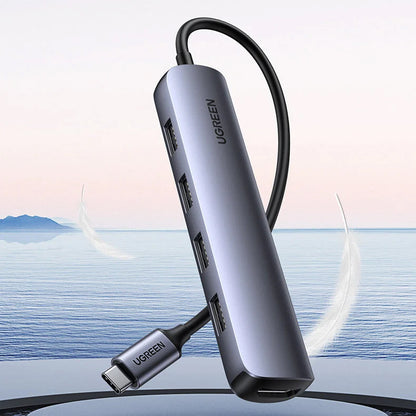 Hub USB-C UGREEN CM417, 4 x USB-A 3.2 - 1 x HDMI, Gri