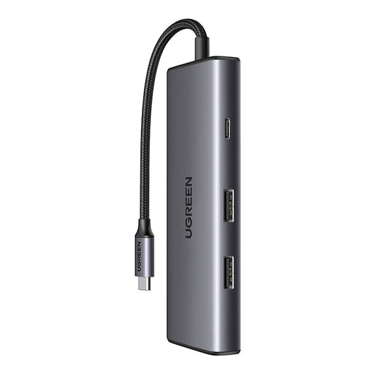 Hub USB-C UGREEN CM498 (15531), 2 x USB-A 3.2 - 2 x USB-C - 1 x HDMI - 1 x SD - 1 x microSD, Gri