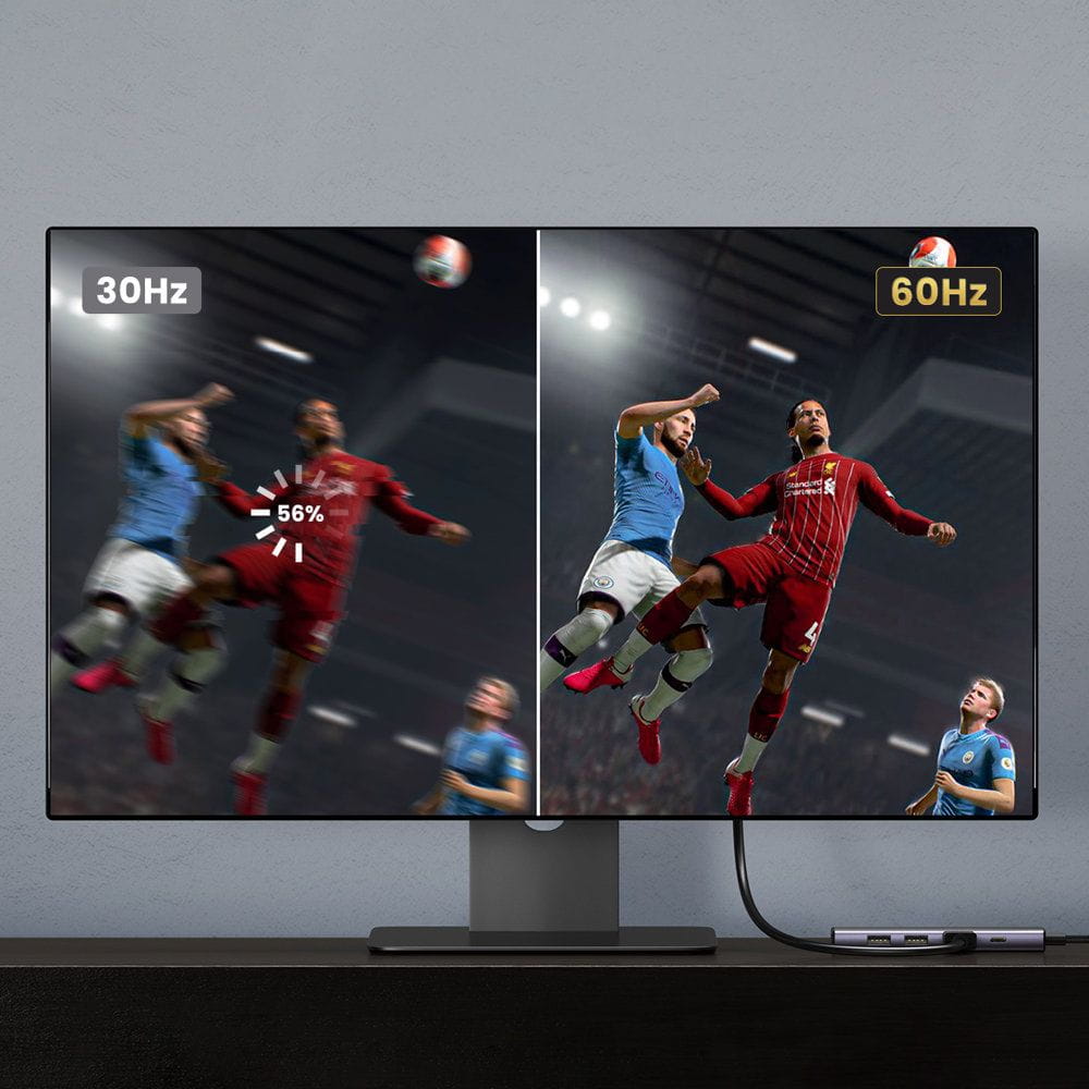 Hub USB-C UGREEN CM511 (60384), 2 x USB-A 3.0 - 1 x USB-C - 1 x HDMI - 1 x SD - 1 x microSD, Gri