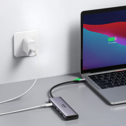 Hub USB-C UGREEN CM511 (60384), 2 x USB-A 3.0 - 1 x USB-C - 1 x HDMI - 1 x SD - 1 x microSD, Gri