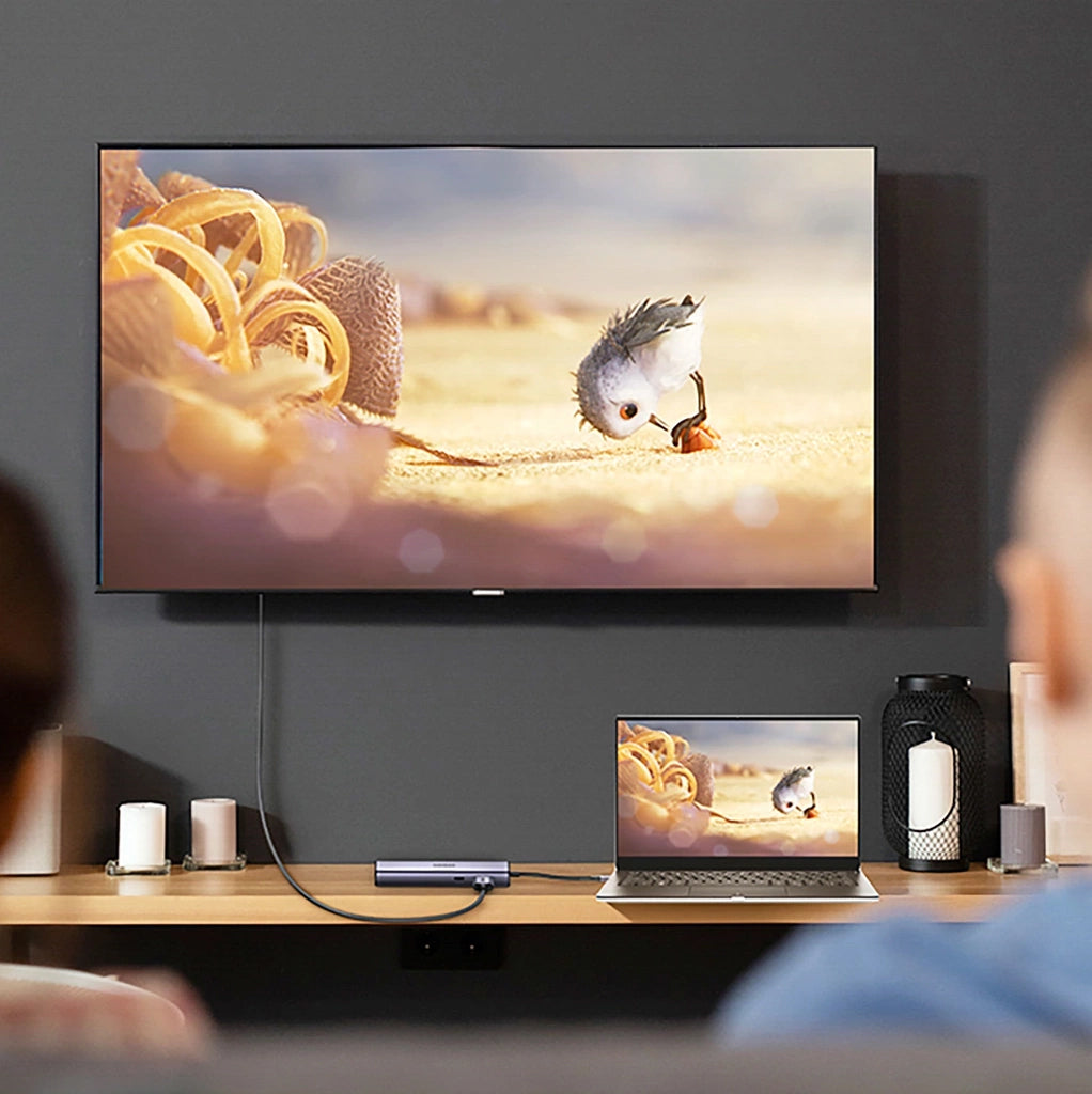 Hub USB-C UGREEN CM512, 2 x USB-A 3.0 - 1 x USB-C - 1 x HDMI - 1 x SD - 1 x microSD - RJ45, Gri