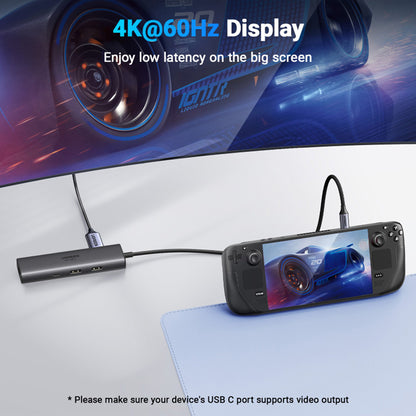 Hub USB-C UGREEN CM512 (45000), 2 x USB-A 3.2 - 2 x USB-C - 1 X HDMI - 1 x RJ45, Gri