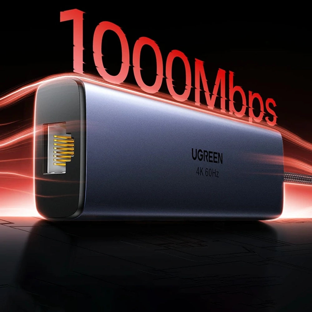 Hub USB-C UGREEN CM512 (75643), 6in1, Gri