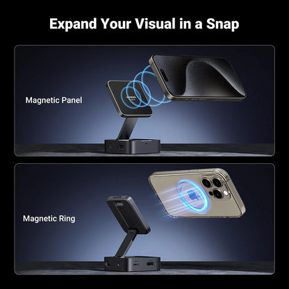 Hub USB-C UGREEN CM801, 1 x USB-A 3.0 - 2 x USB-C - 1 x HDMI, Gri