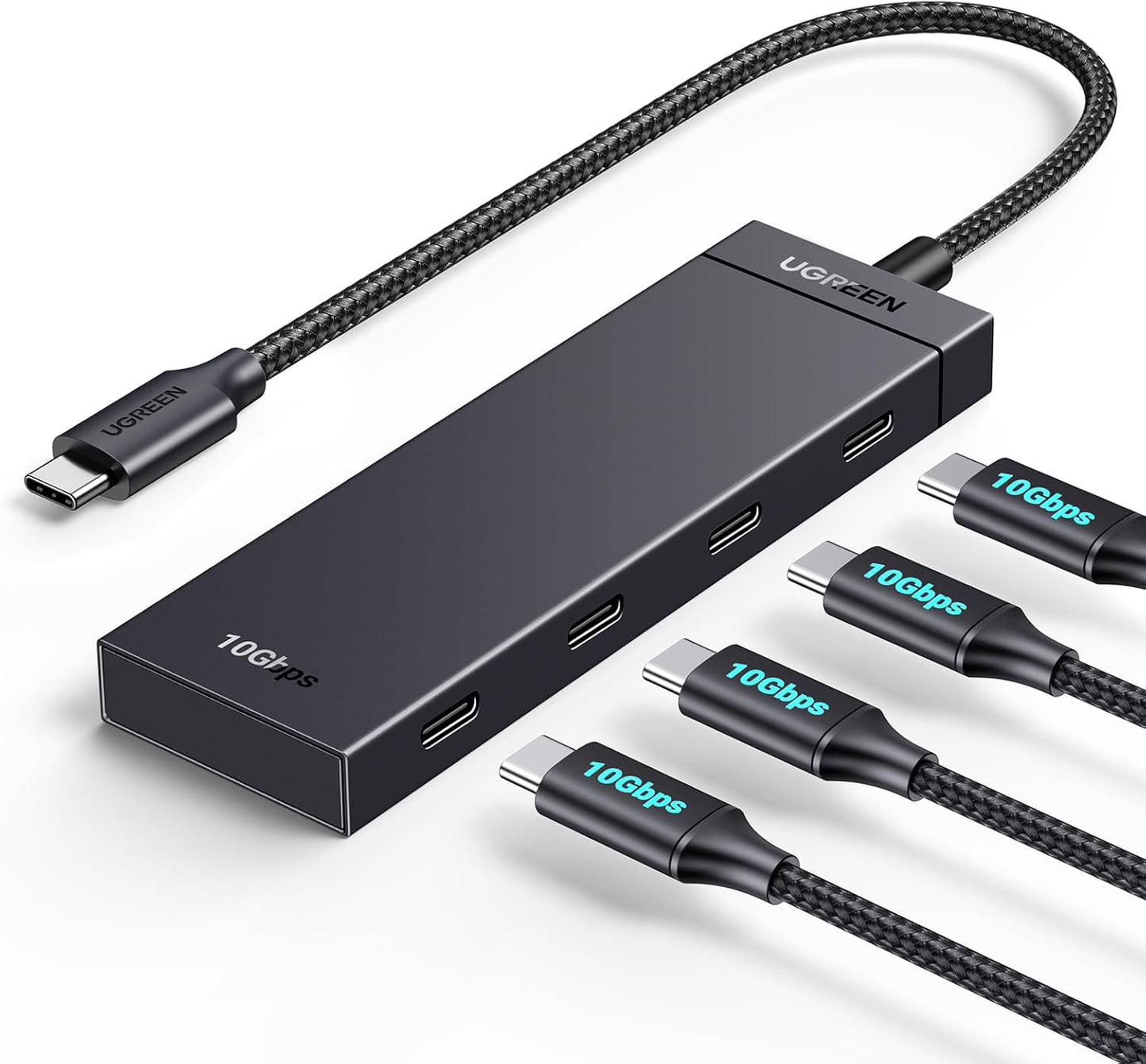 Hub USB-C UGREEN CM806, 4 x USB-C, 0.5m, Negru
