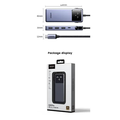 Hub USB-C UGREEN CM888 (45155) Uno, 6in1, Gri
