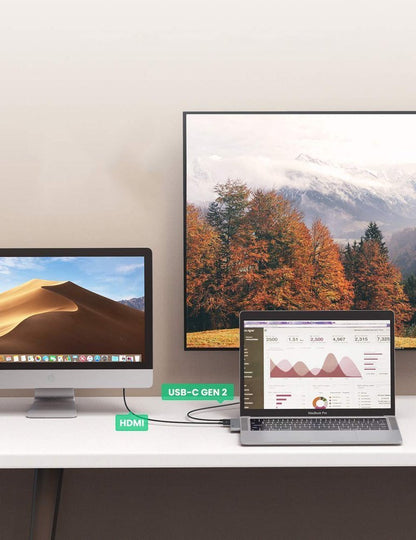Hub USB-C UGREEN pentru Apple MacBook Pro / Air Series, 3 x USB-A 3.0 - 1 x USB-C - 1 x HDMI, Gri