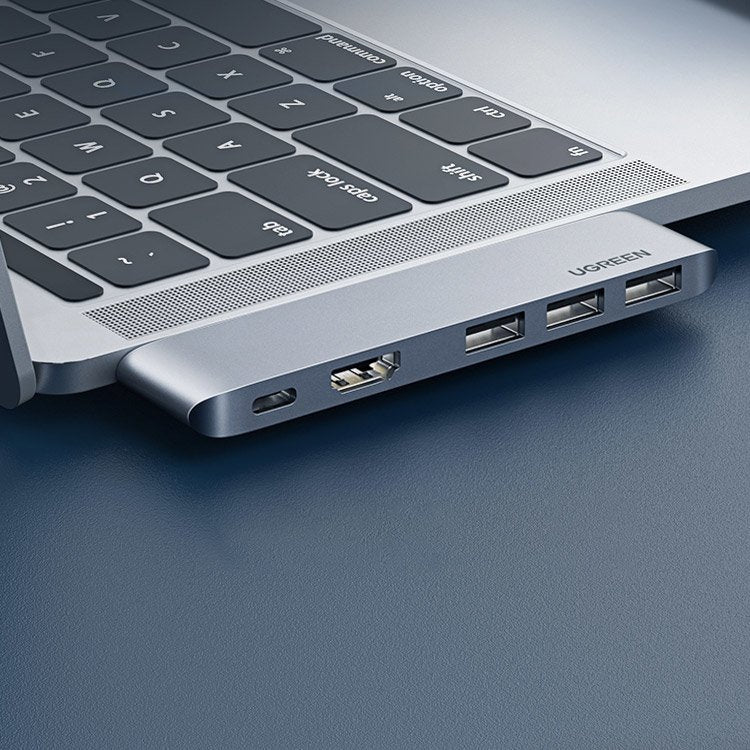 Hub USB-C UGREEN pentru Apple MacBook Pro / Air Series, 3 x USB-A 3.0 - 1 x USB-C - 1 x HDMI, Gri