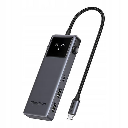 Hub USB-C UGREEN Uno (75179), 2 x USB-A - 2 x USB-C - 1 x HDMI - 1 x SD - 1 x microSD, Gri