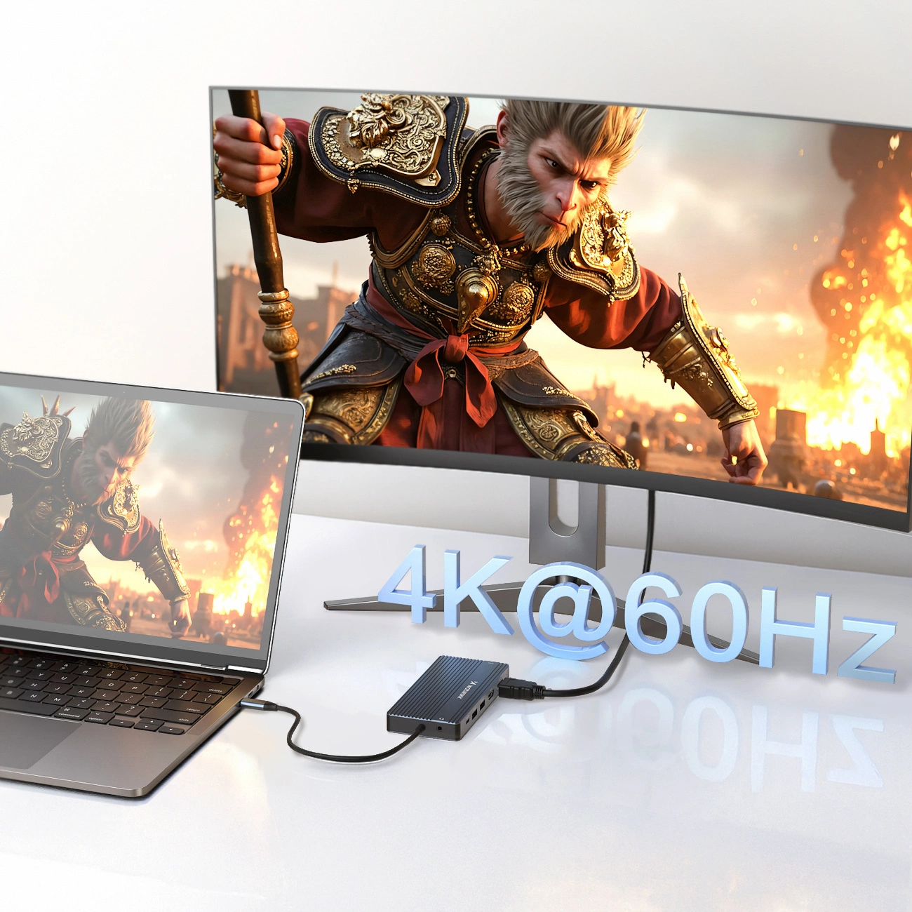 Hub USB-C WZK WDS03Y5S, 1 x USB-A 3.1 - 2 x USB-A - 5 x USB-C - 2 x HDMI - 1 x Jack 3.5mm - 1 x RJ45 - 1 x SD - 1 x microSD, Gri