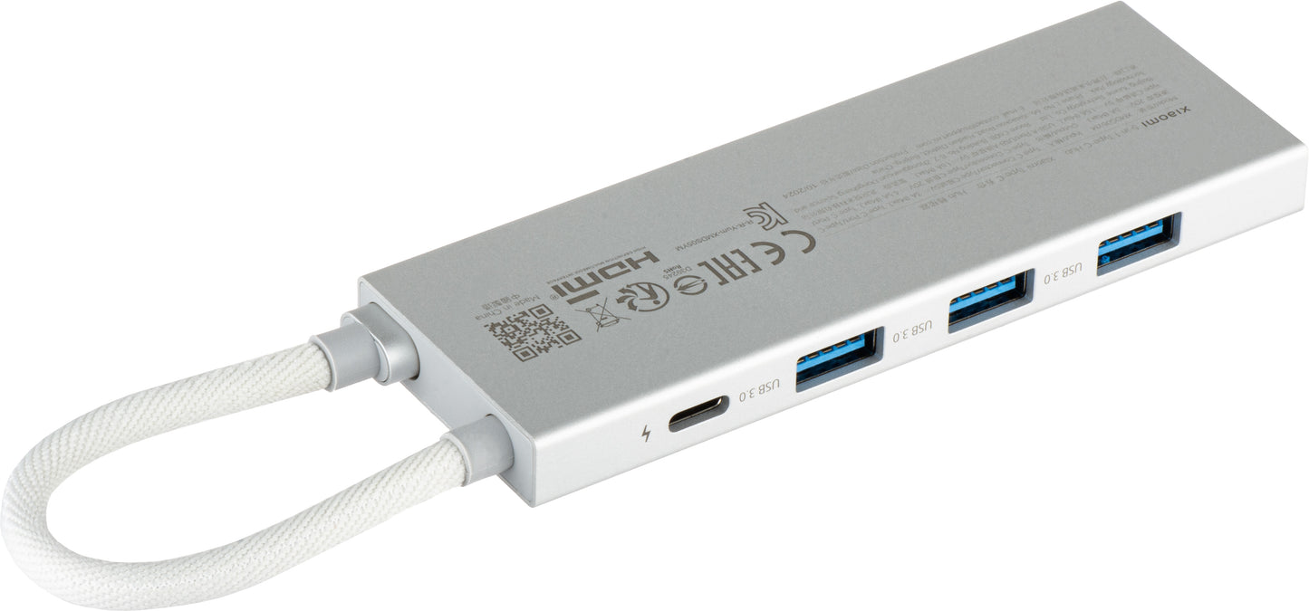 Hub USB-C Xiaomi, 3 x USB-A 3.0 - 1 x USB-C - 1 x HDMI, Alb BHR8804GL